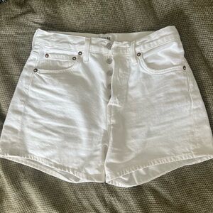 Agolde white Parker long short size 25 great condition